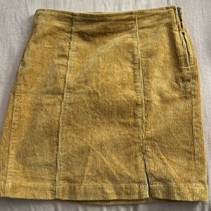 PacSun Mustard Corduroy Pencil Skirt